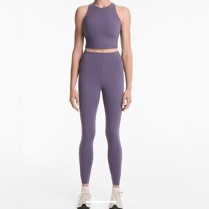 OYSHO compression leggings and tank top set in purple | size small - like new!